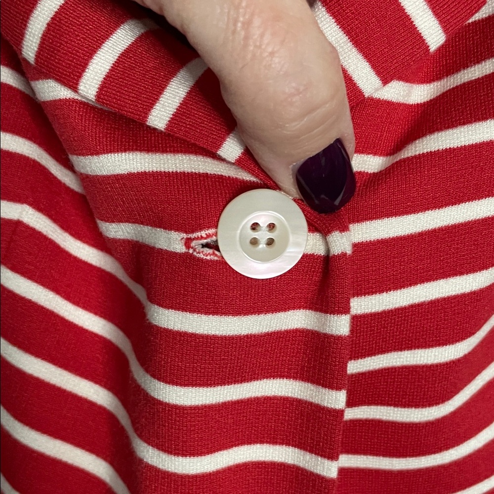 Etcetera Women's Red and White Striped Blazer - Picture 7 of 7